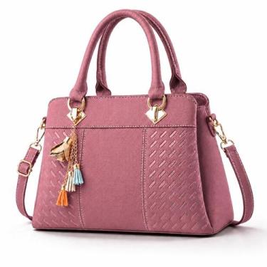 Imagem de Baú Bolsa Feminina Grande Transversal E Alça De Mão Barata Resistente 