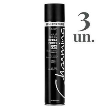 Imagem de Kit Com 3 Hair Spray Charming Extra Forte Sem Perfume 400 Ml - Cless