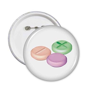 Imagem de Pill Health Care Products Padrão Pin Badge Button Emblema Acessório Decoração 5 peças