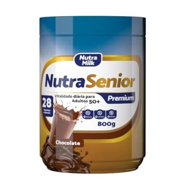 Imagem de Nutra Senior PREMIUM Adulto 50+ Complemento Alimentar 800g - 28 Vitaminas e Minerais (Chocolate)