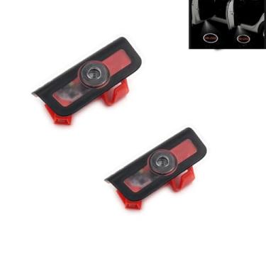 Imagem de LOUEI 2 peças de projetor de luz de porta com logotipo laser fantasma sombra luz de cortesia compatível com carro 2022-2024 classe C W206 2023-2024 GLC 2024 E class 2021-2024 S class (W206)