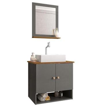 Imagem de Gabinete Banheiro Deli Cuba Torino Bco Torneira DL08 Val ABS - Loja Do