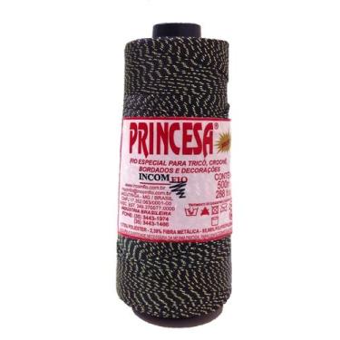 Imagem de Linha Princesa Brilho Ouro 500m - Incomfio, 3221 Preto