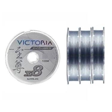 Imagem de Linha de Pesca Multifilamento 8 fios 300m Victoria Cinza 0.24mm 26lb -