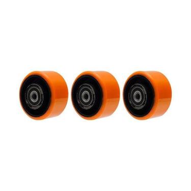 Imagem de Kit 3 un roda poliuretano moldado 314pu 3pol 200kg p rodízio - AJAX