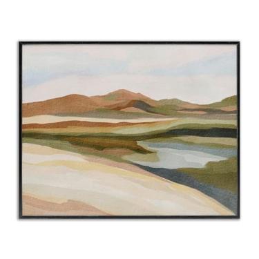 Imagem de Stupell Industries Paisagem da terra do sudoeste preto emoldurado giclée design artístico por Nikita Jariwala, 20 x 16