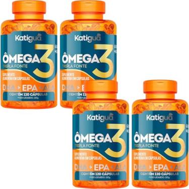 Imagem de Kit 4x Ômega 3 Tripla Fonte Dha Epa Ala 120 Cápsulas - Original