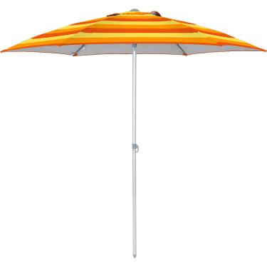 Imagem de Guarda-Sol Milagres Premium em Alumínio 2,40m Laranja e Amarelo Bel
