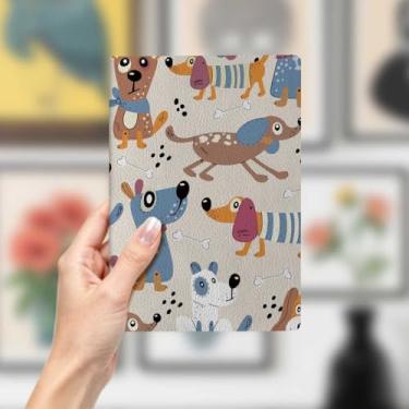 Imagem de Caderno de couro para cães, caderno A5 para anotações no escritório, agenda de 21 x 14,7 cm, agenda, diário de viagem, artigos para cães, presentes para amantes de cães 5