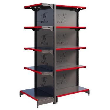 Imagem de Gôndola Centro 1 Ponta E 1 Inicial 1,70 m 40x30 Fácil New Plus Carmel 