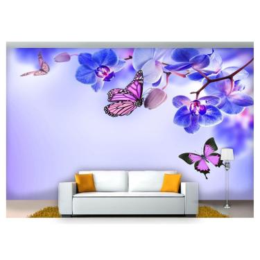 Imagem de Papel De Parede Floral Flores Textura Sala 3D 3M² Xfl223