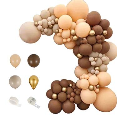 Imagem de AB1 DIY Látex Café Balões Arco Garland Kit Aniversário Casamento Chá de Bebê Decoração Conjunto AB1