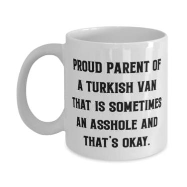 Imagem de Caneca Love Turkish Van Cat 325 ml, pai orgulhoso de uma van turca que às vezes é um presente brilhante para amigos,