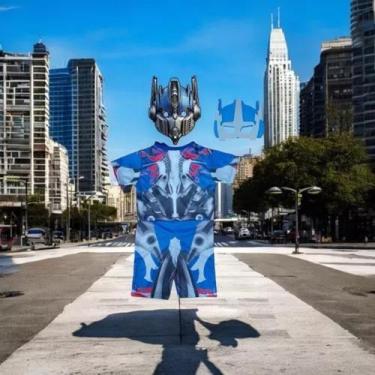 Imagem de Fantasia Infantil Transformers Duas Máscaras 3d E.V.A - SGB MODAS, GG 