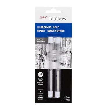 Imagem de Recargas para caneta borracha Tombow 57316 Mono Zero, redondas, 2,3 mm, pacote com 4
