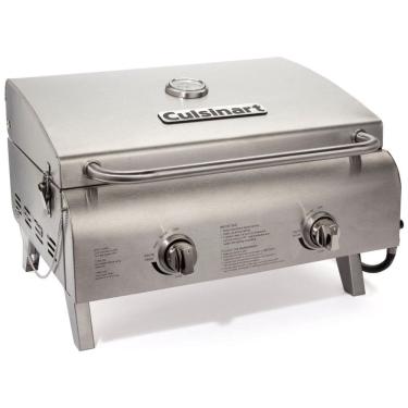Imagem de Grill, Churrasqueira ,Gás De Mesa Profissional, Aço Inox, CUISINART CGG 306, Prateado