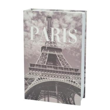 Imagem de Livro Cofre Decorativo Camuflado 24cm X 16cm Paris - UnyGift