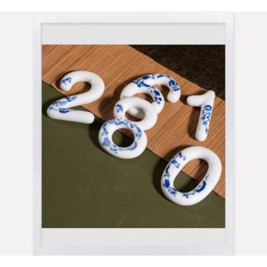 Imagem de ZENZEA Sinalização digital de cerâmica 3D autoadesiva, números de caixa de correio duráveis, números de casa para fora, números de endereço de porta de luxo, número de quarto, pacote de números de