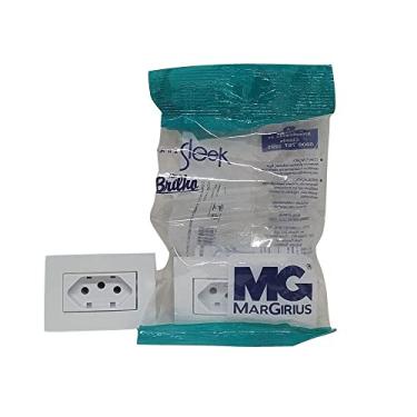 Imagem de Conjunto 1 Tomada para Móveis 2P+T 10A Branco Sleek MarGirius 15791