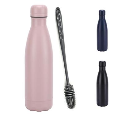 Imagem de Garrafa Térmica 500ml - Dupla Isolada a Vácuo Antivazamento Garrafinha Academia Fitness Corrida Esportes Escritório Aço Inox (cor chá-leite)