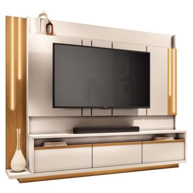 Imagem de Estante Home Theater Montane Off White-cinamomo Para Tv Até 75 - Hb Móveis Off White-cinamomo