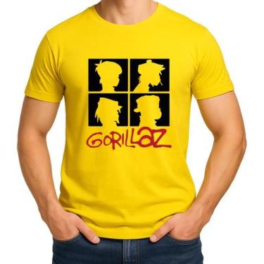 Imagem de Camisa Camiseta de Algodão Masculina Feminina Unissex Banda GorillazZ 