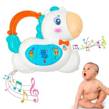 Imagem de Teclado Piano Musical Infantil Cavalinho CY2219 com Sons Divertidos Rosa GXM