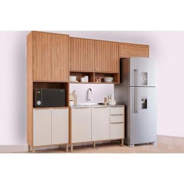 Imagem de Kit Cozinha Modulada 4 Peças Divina (2Aéreos+1Balcão+1Paneleiro) s/Pia