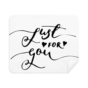 Imagem de Limpador de tela de pano de limpeza à mão com citação Just for You 2 peças de tecido de camurça