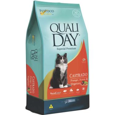 Imagem de Ração Qualiday Especial Premium Cat Castrado Adulto Frango, Arroz e Vegetais - 20kg