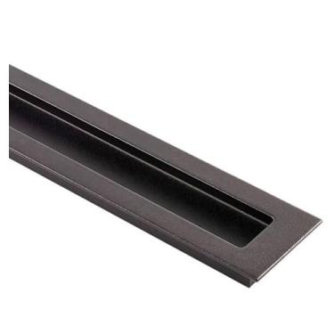 Imagem de Puxador Concha De Embutir Retangular Em Aço Inox12cm Cor:Preto