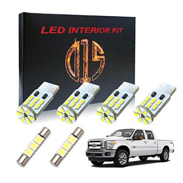 Imagem de Kit de iluminação interior de LED D15 para Ford 1999-2016 F250 F350 6000 K branco mapa cúpula lâmpada placa de licença de carga (16 peças)