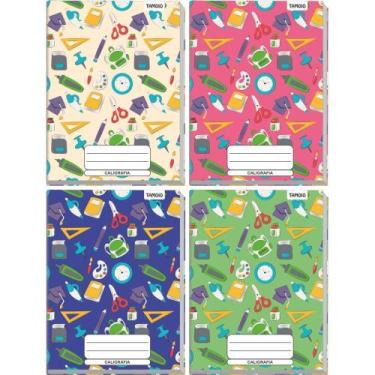 Imagem de Caderno Caligrafia Capa Dura Decorado 48 Folhas Universitário Brochura