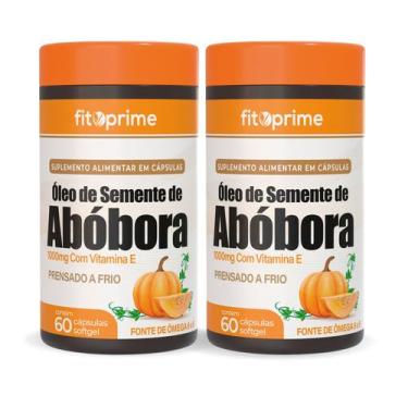 Imagem de Kit 2 Óleo de Semente de Abóbora 1000mg Com Vitamina E 60 Cápsulas Fit