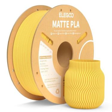 Imagem de Filamento PLA Amarelo 1kg - ELEGOO Matte Sunshine - Impressora 3D