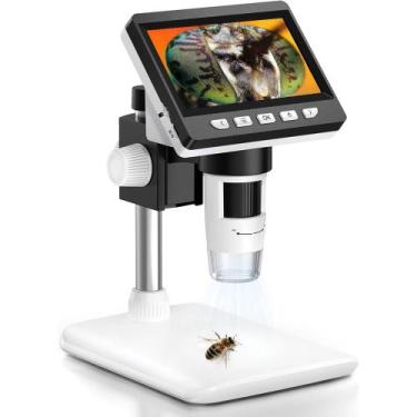 Imagem de Microscópio Digital JESWO USB com LCD 4,3" - Ampliação de 50x a 1000x
