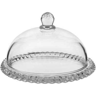 Imagem de PRATO BOLO HOME&CO COM TAMPA ECO CRYSTAL 20x32x32cm TRANSPARENTE