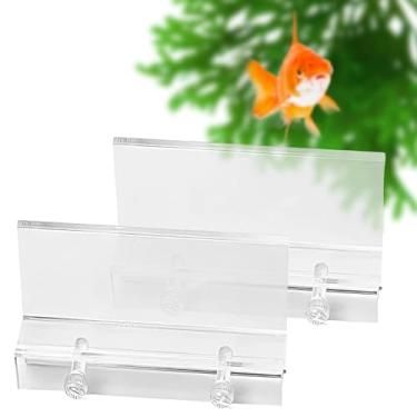 Imagem de BELMAKS Conjunto de 2 suportes de luz LED de acrílico transparente para aquário, luminárias de aquário suspensas, suportes de suporte, caixa de ferramentas de iluminação de tanque de peixes aquáticos,