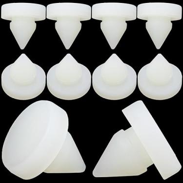 Imagem de MEAJOO 10 peças de pastilhas de parada de pedal de freio, tampa de interruptor de luz, substituição automática de caminhão de carro para 46505-SA5-000 (Nylon, branco)