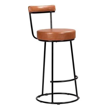 Imagem de Banqueta Miami 96cm material sintético - Salaone, Amarula
