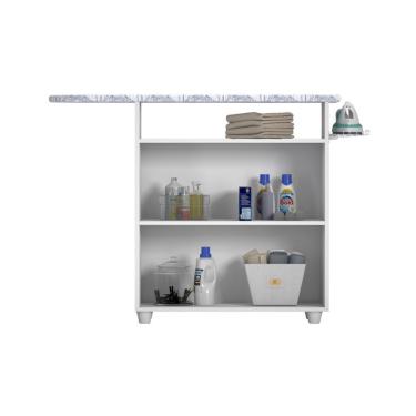 Imagem de Tábua De Passar Roupas Criativa Para Lavanderia 2 Portas E Porta Ferro Notável Branco