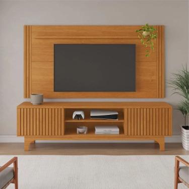 Imagem de Rack Com Painel TV Até 70" Trunfo - Cinamomo - JCM Movelaria