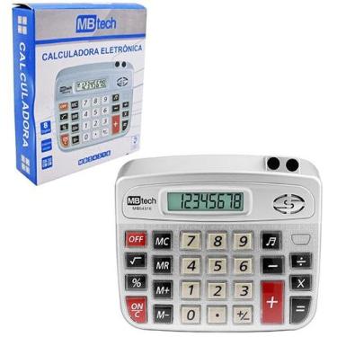 Imagem de Calculadora eletronica 8 digitos botao de acrilico com porta caneta co
