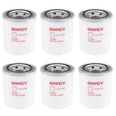 Imagem de Filtro de óleo HH150-32094 substituto 51064 122-0833 HH150-32090 HH150-32804 Compatível com trator Kubota B1550 B1700 G1900 G2000 G3200 ZD1211 CV11-CV 22 M18-M20 MV16-MV20 RTV-X1100 (pacote com 6)