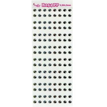 Imagem de Cartela De Olhos Resinados Styler Biscuit R054 PP - 5,5 X 4,5mm