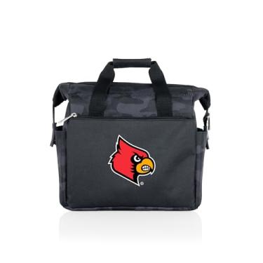 Imagem de Picnic TIME NCAA Louisville Cardinals On The Go Lancheira, Lancheira térmica macia, lancheira isolada, (camuflagem preta)