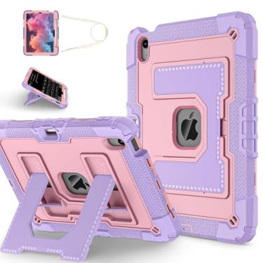 Imagem de Capa infantil compatível com iPad Air 11 polegadas M2 / M3 (2024/2025) 6ª geração 2024 iPad Air 5ª/4ª geração 10,9 polegadas (2022/2020), capa à prova de choque com alça de suporte para lápis