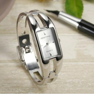 Imagem de Relógio Feminino Bracelete Aço Inox Barato Analógico - GeekThink, Bran
