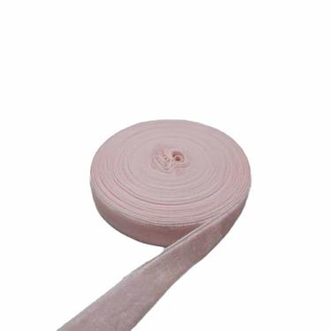 Imagem de Fita de veludo rosa 2,5 cm para decoração de guirlanda de Natal, ornamentos artesanais, embrulho de presente e fabricação de laços (rosa, 1,5 a 5 jardas)