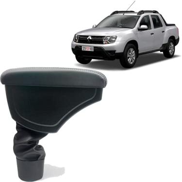 Imagem de APOIO DE BRAÇO DUSTER OROCH ENCAIXE PORTA COPO 2011 A 2019 PRETO COURO SINTETICO